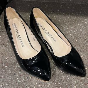Marc Defang Girls' Black Patent Pointed Dress Flats